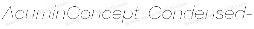AcuminConcept Condensed字体转换